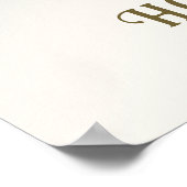 金ゴールドクリスマスベルズホリデーポスター ポスター (角)