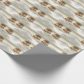 金ゴールドクリスマスベルズホリデーラッピング紙 ラッピングペーパー (角)