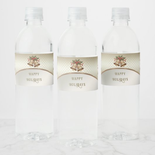 金ゴールドクリスマスベルズ ペットボトルラベル (ボトル)