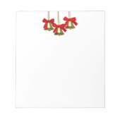 金ゴールドクリスマスベル ノートパッド (正面)