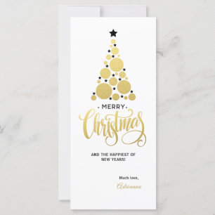 金ゴールドクリスマスホリデーカード