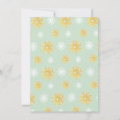 金ゴールドクリスマスホリデーモバイルベビーシャワー 招待状 (裏面)