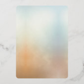 金ゴールドクリスマスボールオーナメントホリデイ 箔招待状 (裏面)