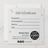 金ゴールドクリスマスボールスターズリボン上品なギフトカード (裏面)