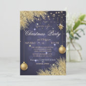 金ゴールドクリスマスボール支店クリスマス会社 招待状 (スタンド正面)