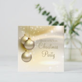 金ゴールドクリスマスボール金ゴールドクリスマスパーティー 招待状 (スタンド正面)