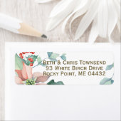 金ゴールドクリスマスポインセティアホリーウォーター色フローラ ラベル (インサイチュ)