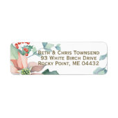 金ゴールドクリスマスポインセティアホリーウォーター色フローラ ラベル (正面)