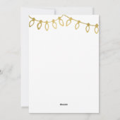 金ゴールドクリスマスライトフォトクリスマスカード シーズンカード (裏面)