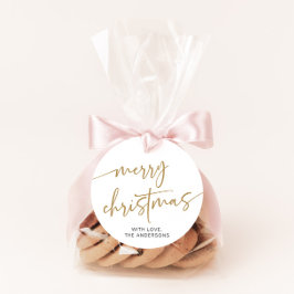 金ゴールドクリスマスラベルモダンホリデーギフトラベルミニマル フェイバータグ