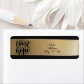 金ゴールドクリスマス差出人住所ラベル ラベル (インサイチュ)