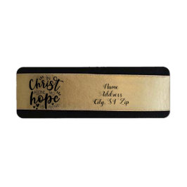 金ゴールドクリスマス差出人住所ラベル ラベル