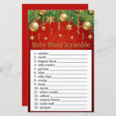 金ゴールドクリスマス玩具ベビー言葉スクランブルゲーム (正面/裏面)