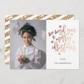 金ゴールドクリスマス祝いカード シーズンカード (正面/裏面)