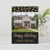 金ゴールドクリスマス紙吹雪フォトカ実在ードエステート シーズンカード (スタンド正面)