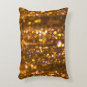 金ゴールドクリスマス:デフォーカス抽象芸術の背景 アクセントクッション (正面(垂直))