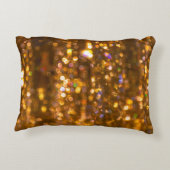 金ゴールドクリスマス:デフォーカス抽象芸術の背景 アクセントクッション (裏面)