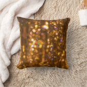 金ゴールドクリスマス:デフォーカス抽象芸術の背景 クッション (ブランケット)