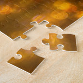 金ゴールドクリスマス：デフォーカス抽象芸術の背景 ジグソーパズル (側面)