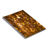 金ゴールドクリスマス:デフォーカス抽象芸術の背景 ノートブック (右側)