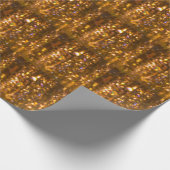 金ゴールドクリスマス：デフォーカス抽象芸術の背景 ラッピングペーパー (角)