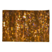 金ゴールドクリスマス：デフォーカス抽象芸術の背景 枕カバー (裏面)