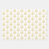 金ゴールドクリスマス ラッピングペーパーシート (正面3)