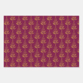 金ゴールドクリスマス ラッピングペーパーシート (正面2)