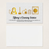 金ゴールドクリーニングアイコン |タイル (正面&裏面)