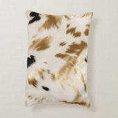 金ゴールドクリームウエスタンコウィド アクセントクッション (裏面(縦))