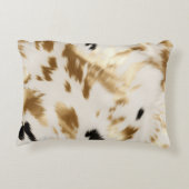 金ゴールドクリームウエスタンコウィド アクセントクッション (裏面)