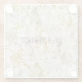 金ゴールドクリームオーキッドフラワー ガラスコースター (裏面)