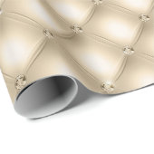 金ゴールドクリームシャンパンダイヤモンド ラッピングペーパー (ロールコーナー)