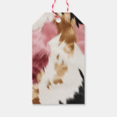 金ゴールドクリームピンクブラック女性のカーボーイ牛革 ギフトタグ (裏面)