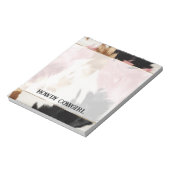 金ゴールドクリームピンクブラック女性のカーボーイ牛革 ノートパッド (回転)