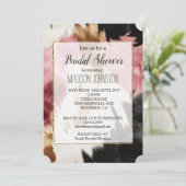 金ゴールドクリームピンクブラック女性のカーボーイ牛革 招待状 (スタンド正面)