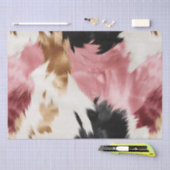 金ゴールドクリームピンクブラック女性のカーボーイ牛革 薄葉紙 (クラフト)