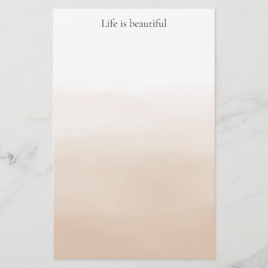 金ゴールドクリームピーグラデーションチ 便箋 (正面)