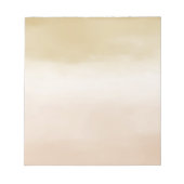 金ゴールドクリームピーチグラデーションライフは美しい ノートパッド (正面)