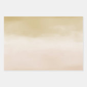 金ゴールドクリームピーチグラデーションライフは美しい ラッピングペーパーシート (正面)