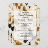 金ゴールドクリームブラックウエスタンコウィド 招待状 (正面/裏面)