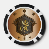 金ゴールドクレスト周年記念大事な行事チップ ポーカーチップ (裏面)