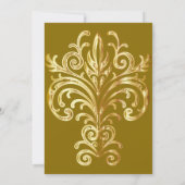 金ゴールドクレスト結婚式招待状 招待状 (裏面)