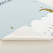 金ゴールドクレセントムーン&スターズグレーマイルストーン シェルパブランケット (3/4)