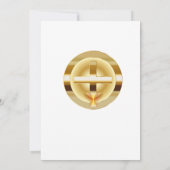 金ゴールドクロスとチャリスカソリッ結婚クス 招待状 (裏面)