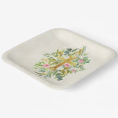 金ゴールドクロスとピンクのバラカスタムスのイースター ペーパープレート (傾斜あり)