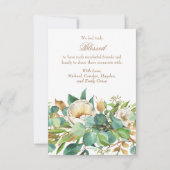 金ゴールドクロスとフローラホワイトバプティスマ サンキューカード (裏面)