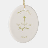 金ゴールドクロスアンドローレル セラミックオーナメント (右)