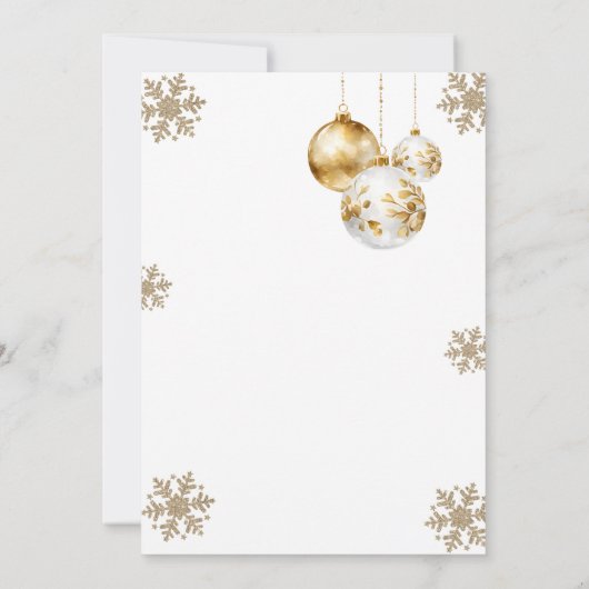 金ゴールドクロスウィンタークリスマスファースト聖餐式 招待状 (裏面)