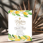 金ゴールドクロスウォーターカラーシトラスレモン植物学 招待状